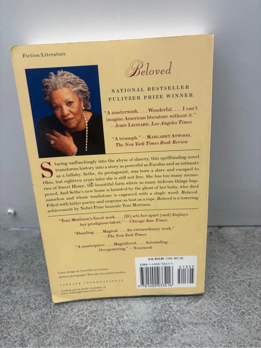 Beloved by Toni Morrison Nobel Prize Winning Paperback